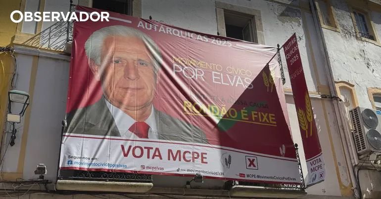 Autarca colocou anúncios eleitorais no núcleo histórico e na unidade de saúde de Elvas. CNE investiga reclamação.