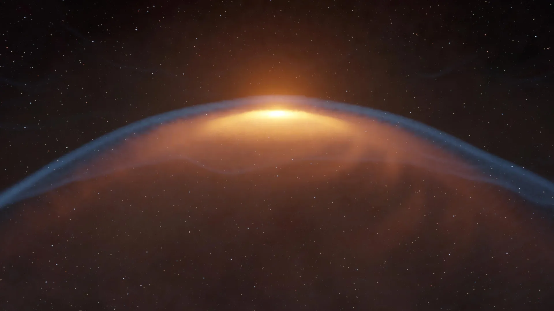 Estrelinha bebê lança um jato, depois é atingida pela explosão.