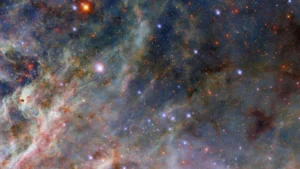 Hubble registra uma intensa tempestade de formação estelar a 160.000 anos-luz de distância