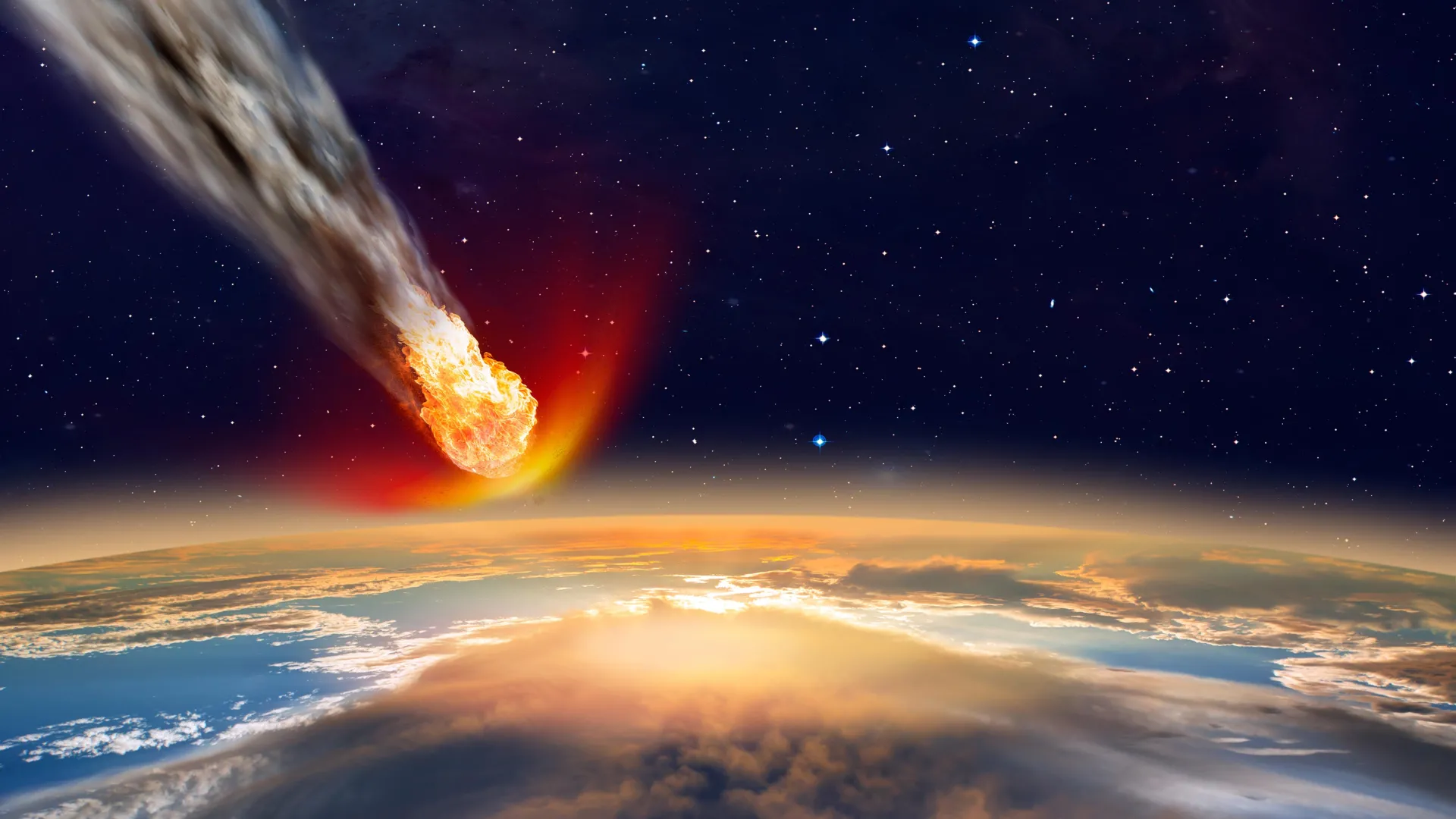 Um asteroide colossal atingiu o planeta, mas sua cratera não está presente.