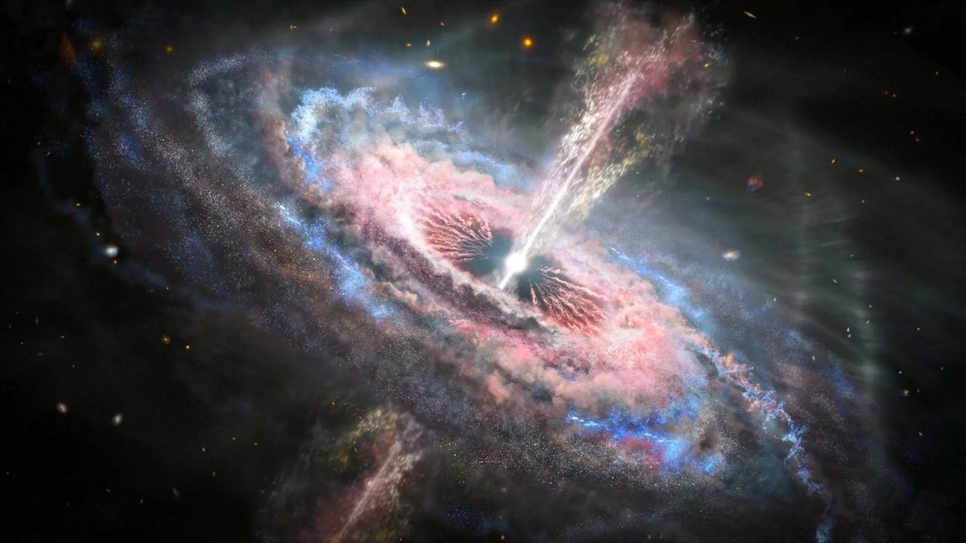 Buracos negros gigantes estão inibindo a formação de estrelas em todo o cosmos